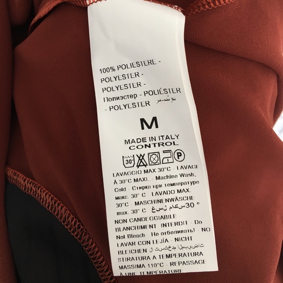 New Italian Rust chiffon blouse - Picture 6 of 6